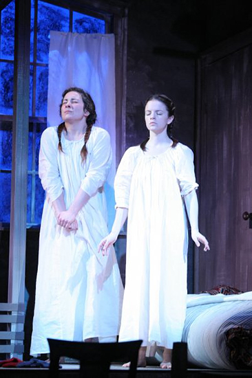 L to R Annie Purcell as Maggie, Lauren Orkus as Cathie