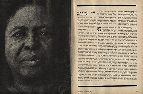 Fannie Lou Hamer [portrait], Mississippi. 1971