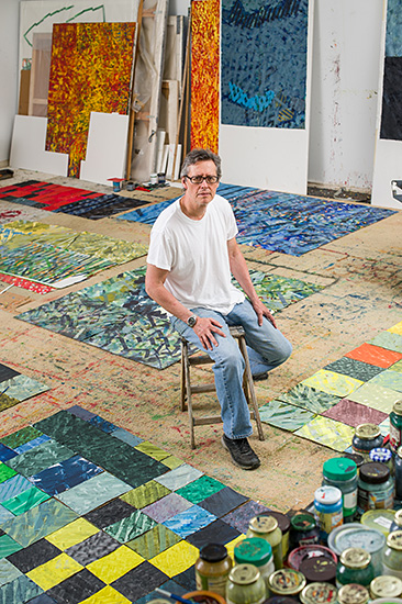 Javiar Tapia in his studio