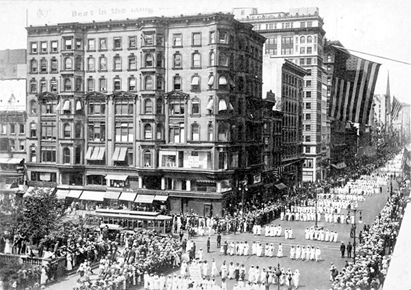 The Negro Silent Parade, at Forty–second Street and Fifth Avenue, New York City