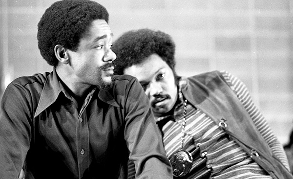 Bobby Seale and Jesse Jackson at the Black Political Convention in Gary, IN, 1972